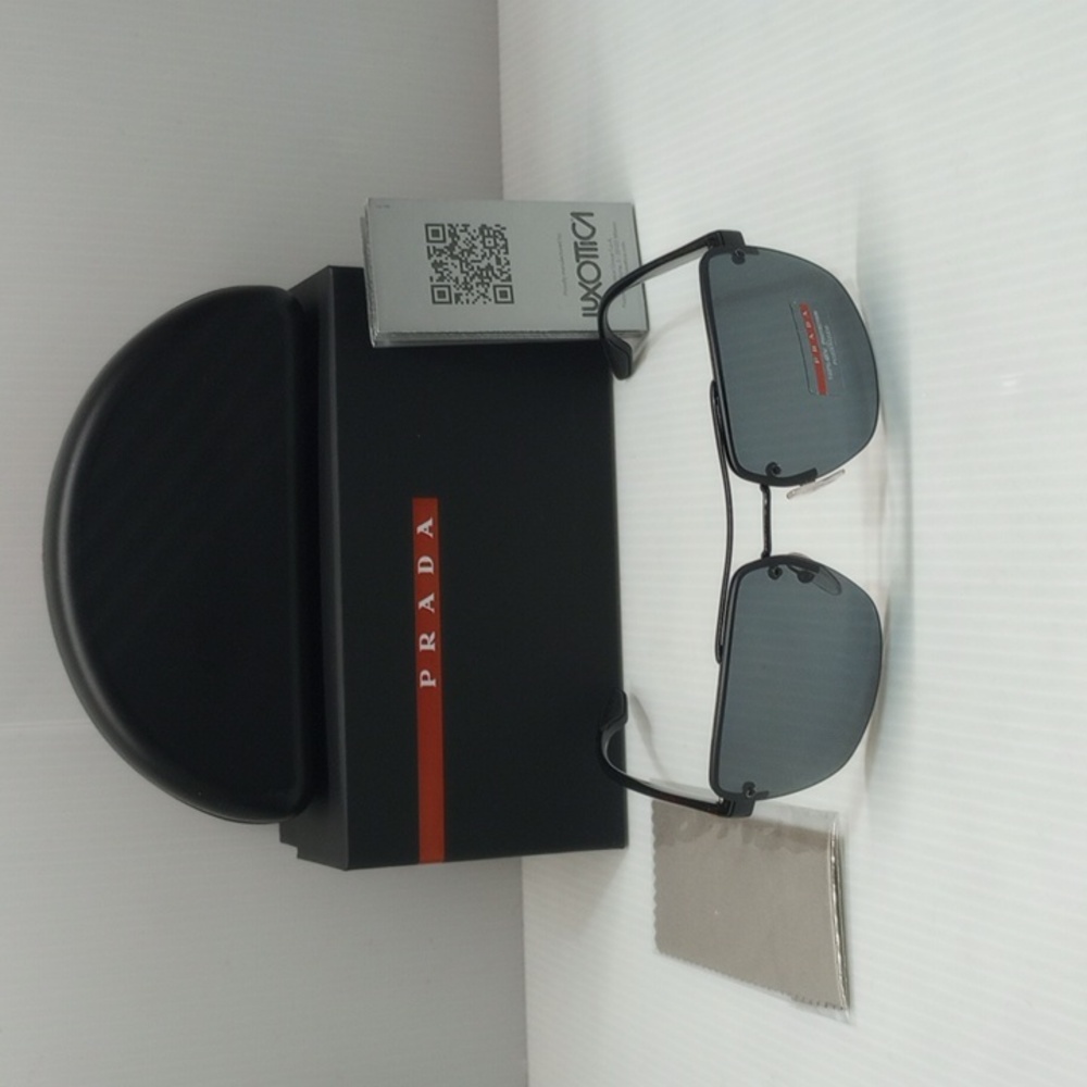 Prada men polarized sunglasses sps 60u 1AB 5z1 made in Italy New